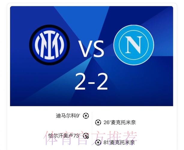 国际米兰2比2战平那不勒斯,小麦双响恰20点射 国际米兰2比2战平那不勒斯,小麦双响恰20点射